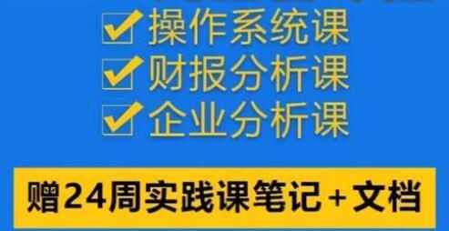 理财进阶全套操作系统课/财报分析/企业分析课，助你实现财务自由|股海视频课