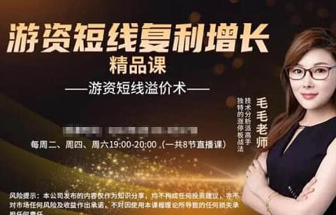 毛毛老师《游资短线复利增长》游资短线溢价术|股海视频课