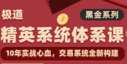 炒股教程《精英系统体系课》交易系统全新构建|股海视频课