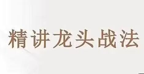 炒股教程《精讲龙头战法》低吸时代视频教学|股海视频课